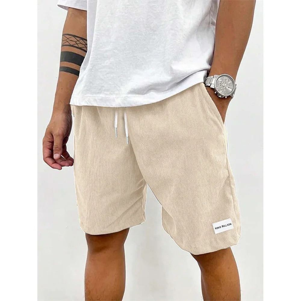 Lars | Textured Corduroy Shorts with Drawstring Waist for Men