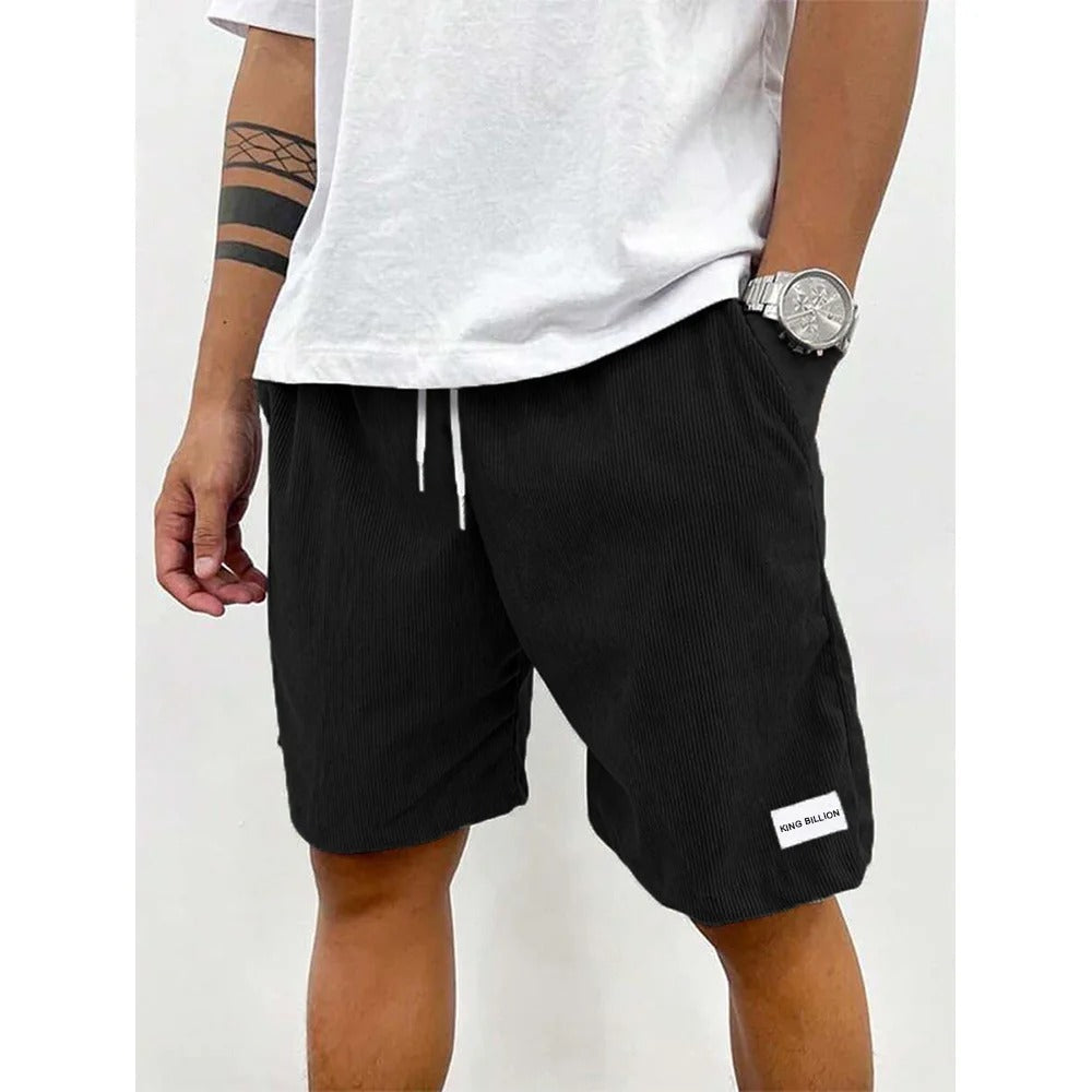 Lars | Textured Corduroy Shorts with Drawstring Waist for Men