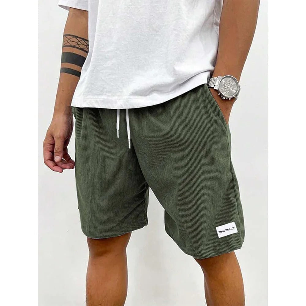 Lars | Textured Corduroy Shorts with Drawstring Waist for Men