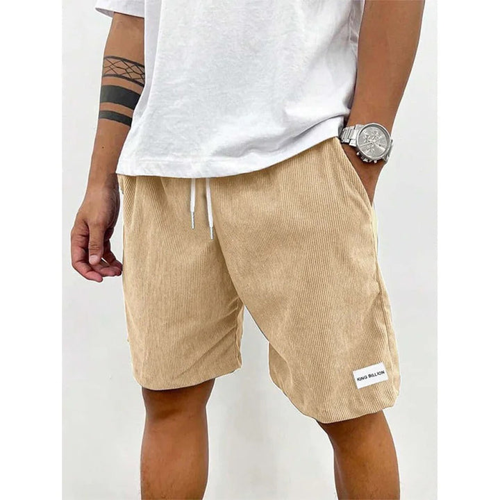Lars | Textured Corduroy Shorts with Drawstring Waist for Men