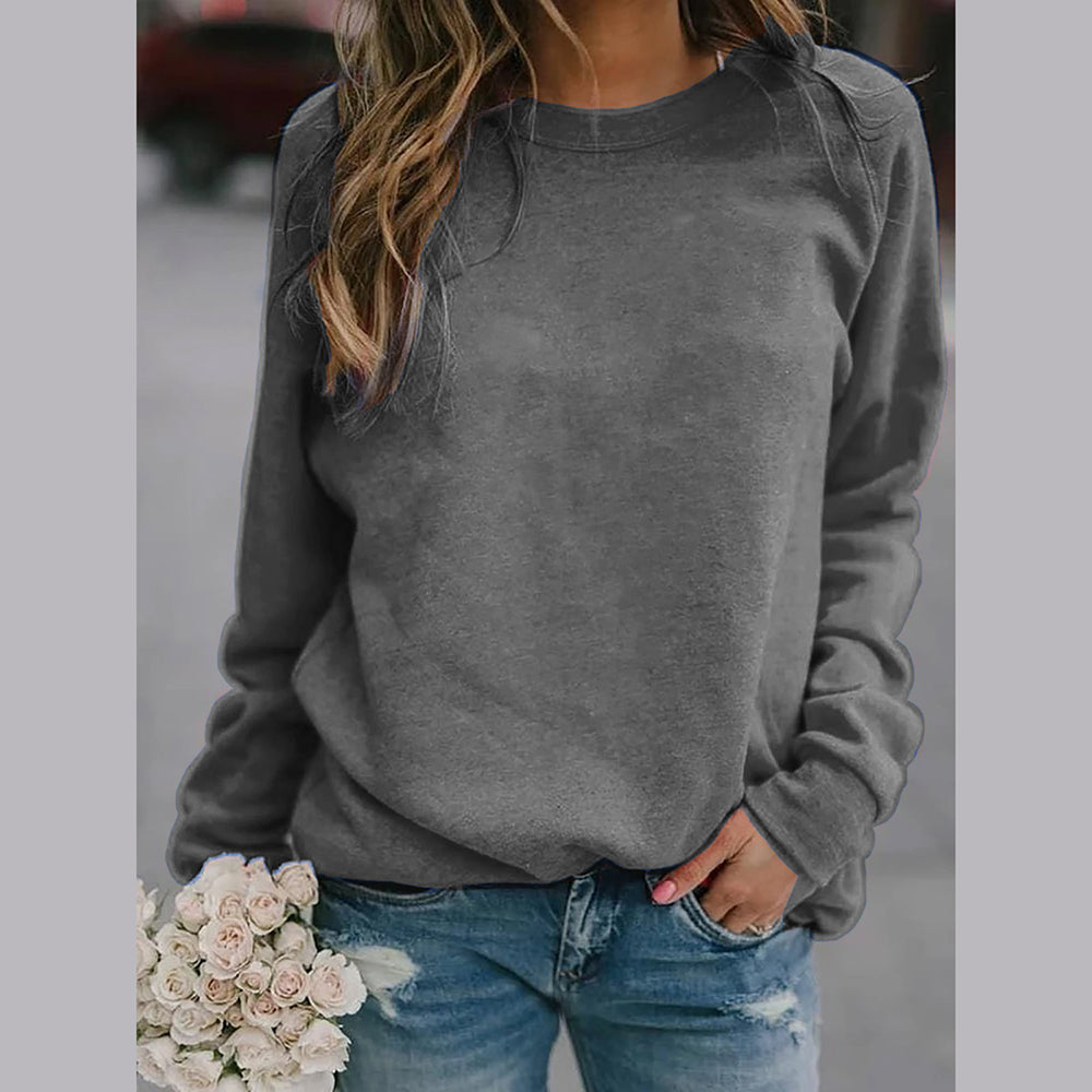 Freya - Ribbed Crew Neck Sweater with Long Sleeves for Women