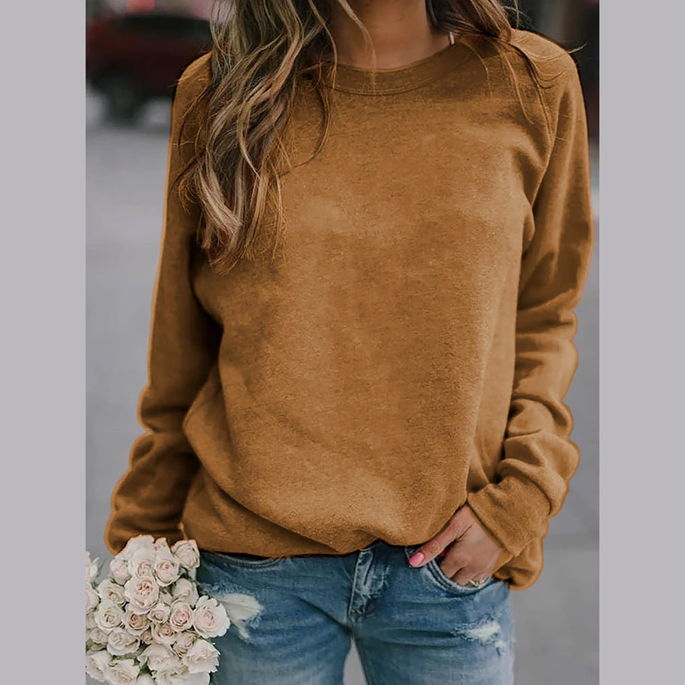 Freya - Ribbed Crew Neck Sweater with Long Sleeves for Women