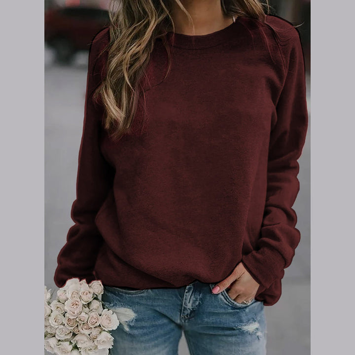 Freya - Ribbed Crew Neck Sweater with Long Sleeves for Women